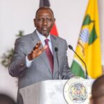 President William Ruto speaking at the official podium — Featured image for Kenyan constitutional analysis on 'Can Ruto be impeached'.